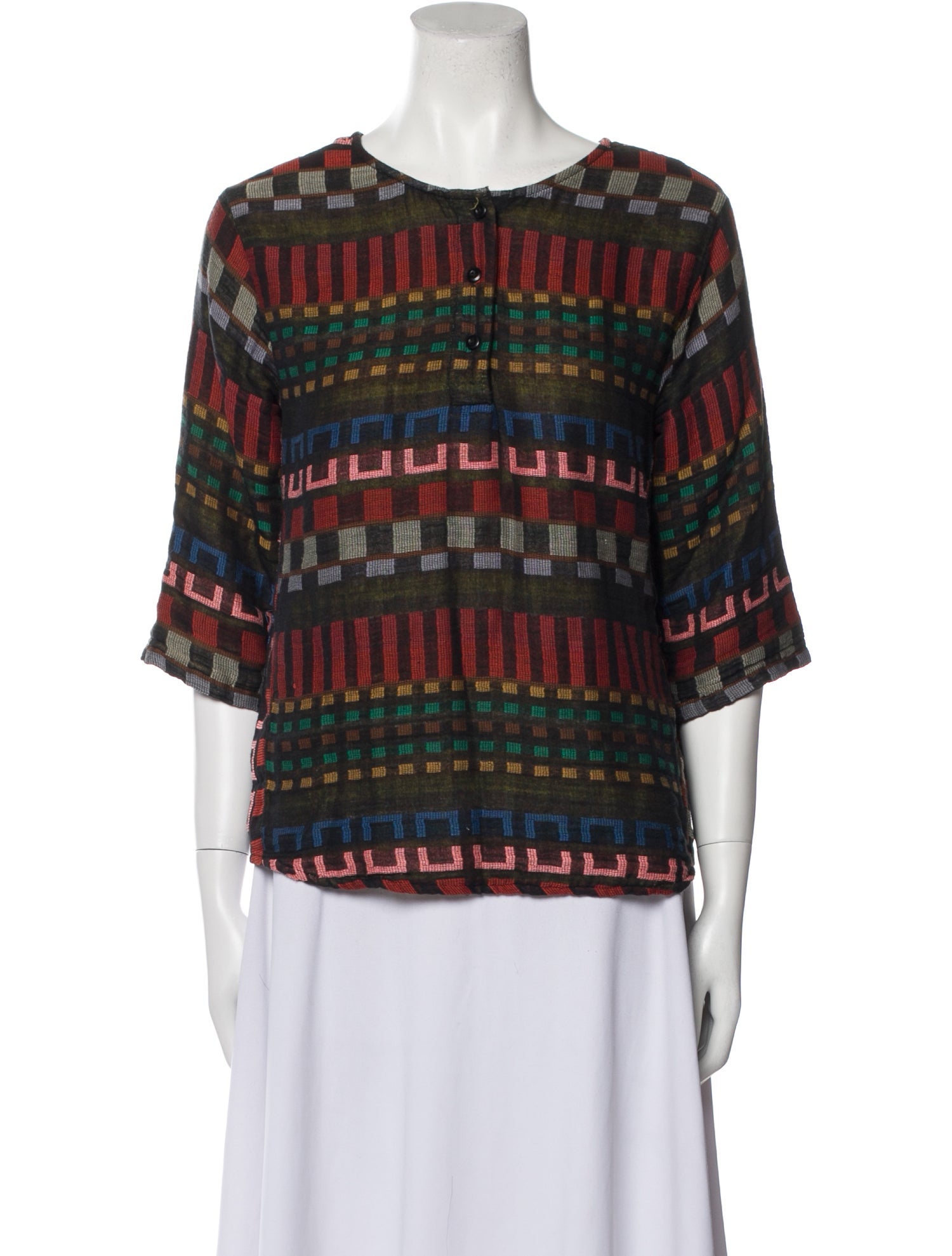 Ace & Jig Printed Crew Neck Blouse