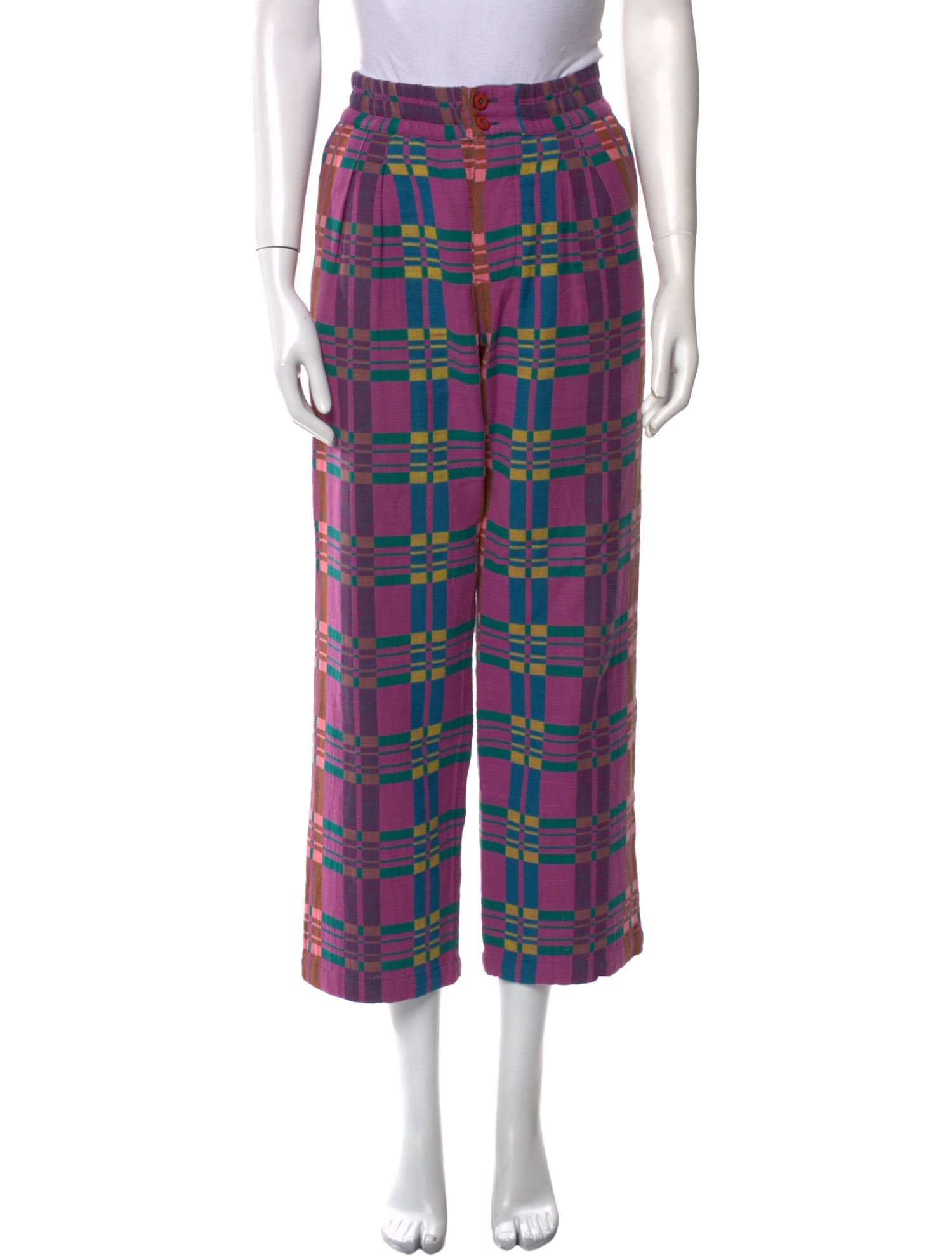 Ace & Jig Plaid Print Wide Leg Pants