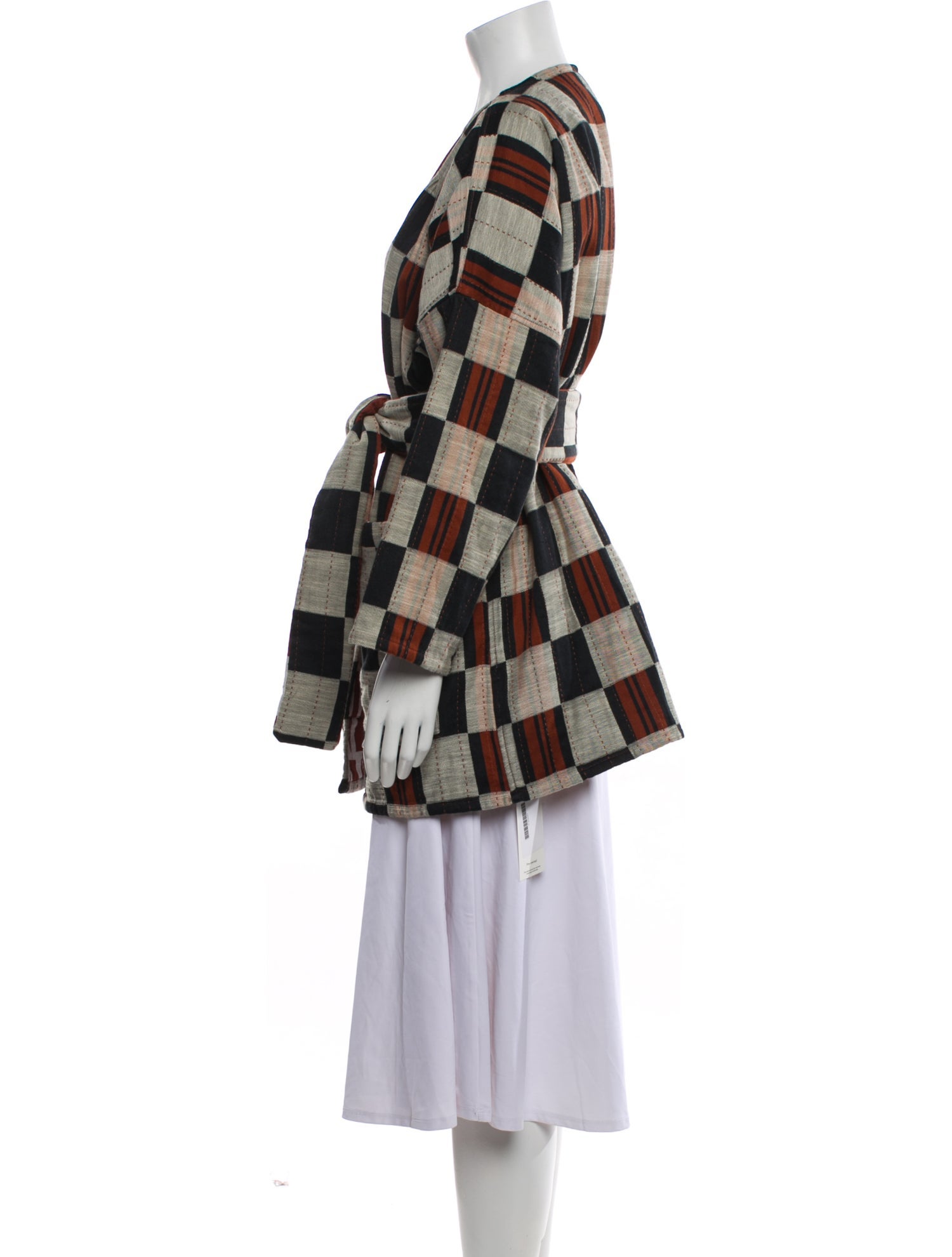 Ace & Jig Plaid Print Trench Coat