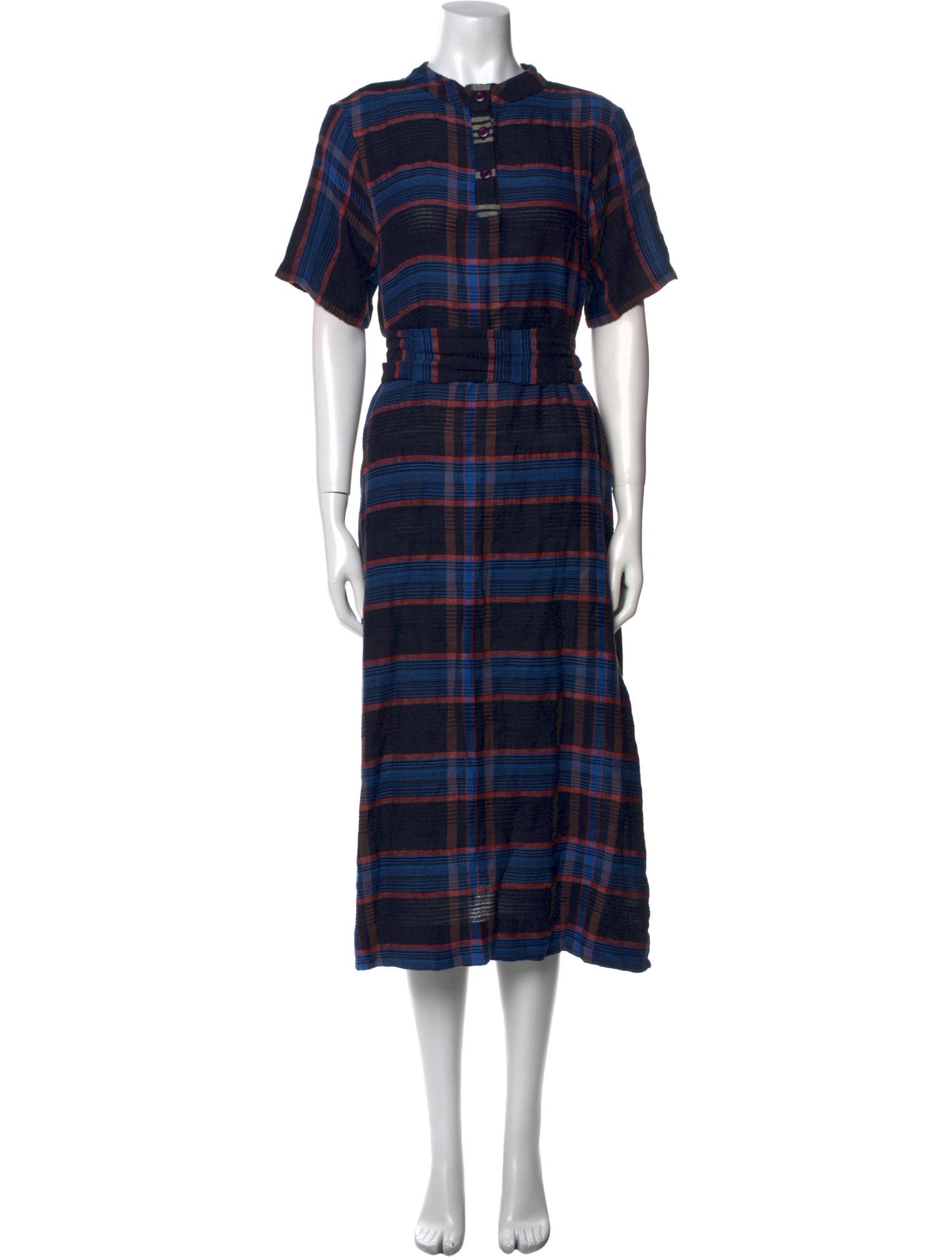 Ace & Jig Plaid Print Midi Length Dress