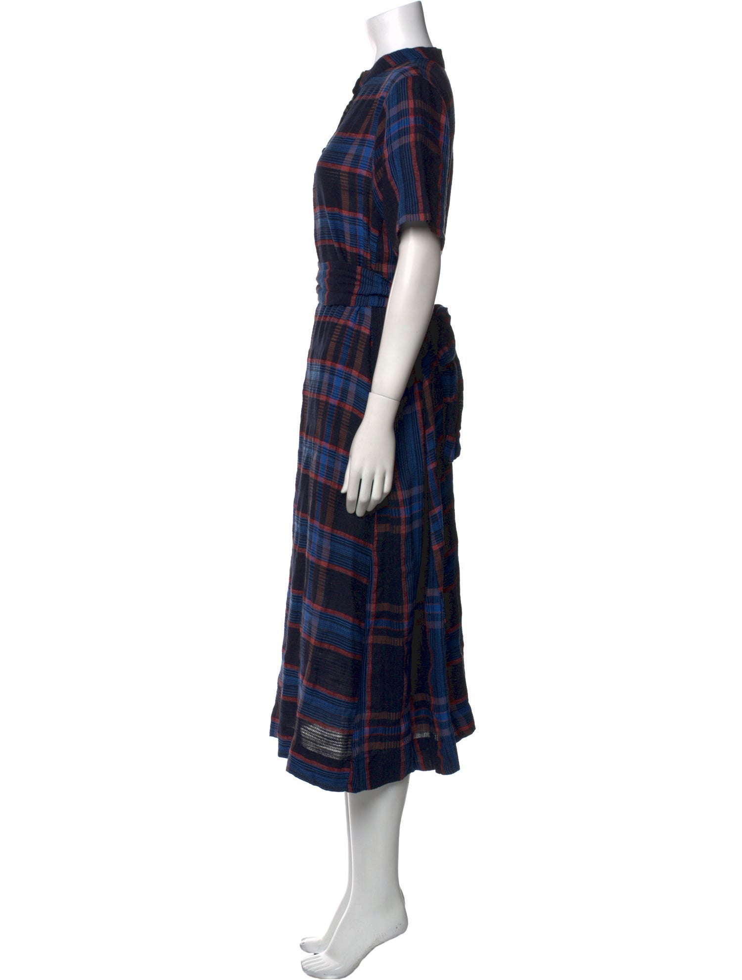 Ace & Jig Plaid Print Midi Length Dress