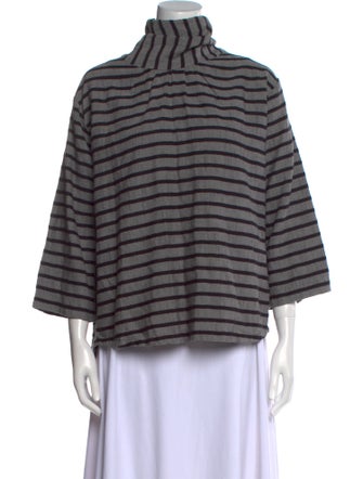 Ace & Jig Striped Mock Neck Blouse