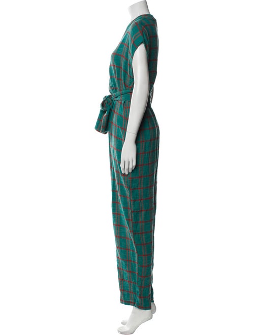 Ace & Jig Plaid Print V-Neck Jumpsuit