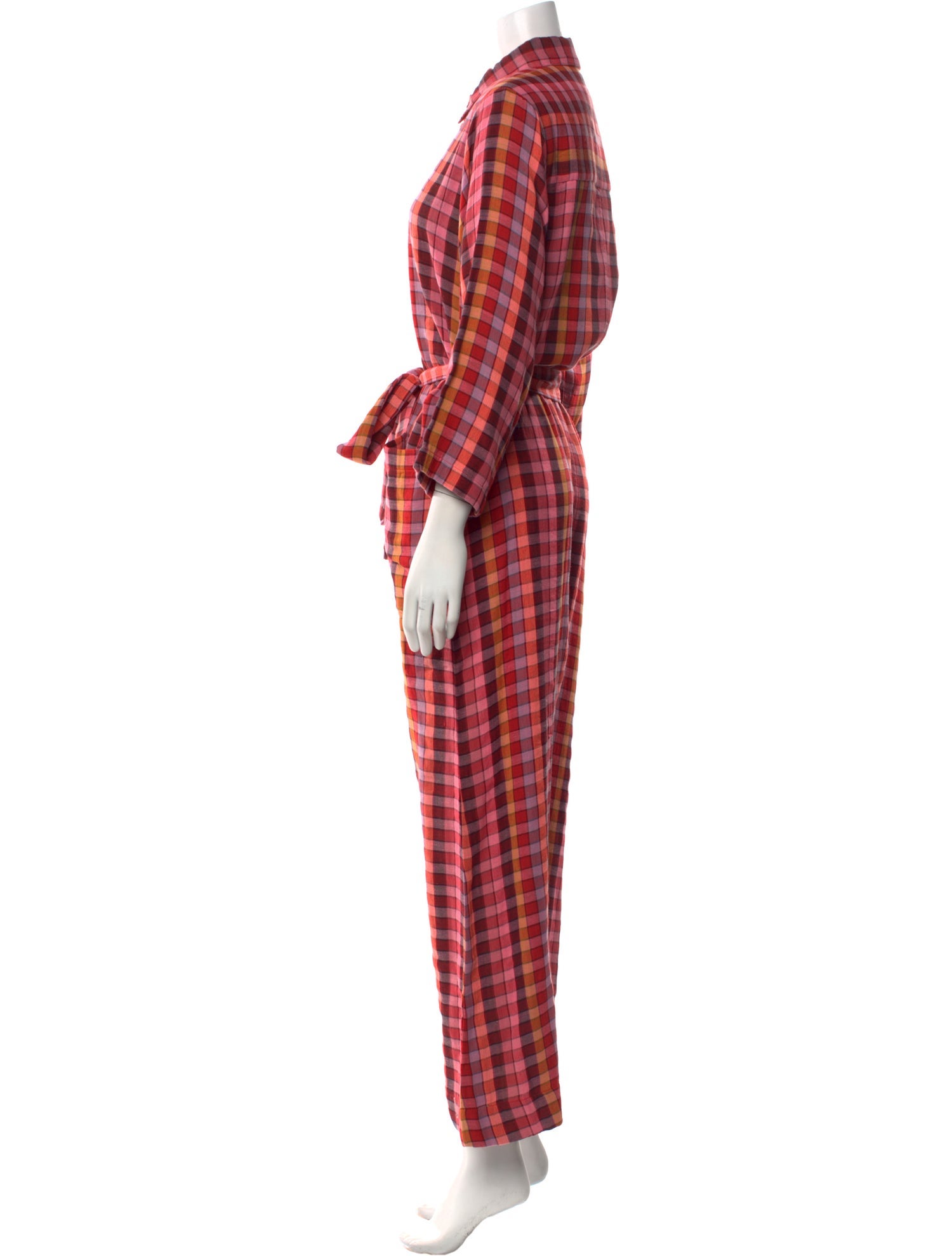 Ace & Jig Plaid Print Mock Neck Jumpsuit