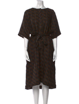 Ace & Jig Plaid Print Midi Length Dress