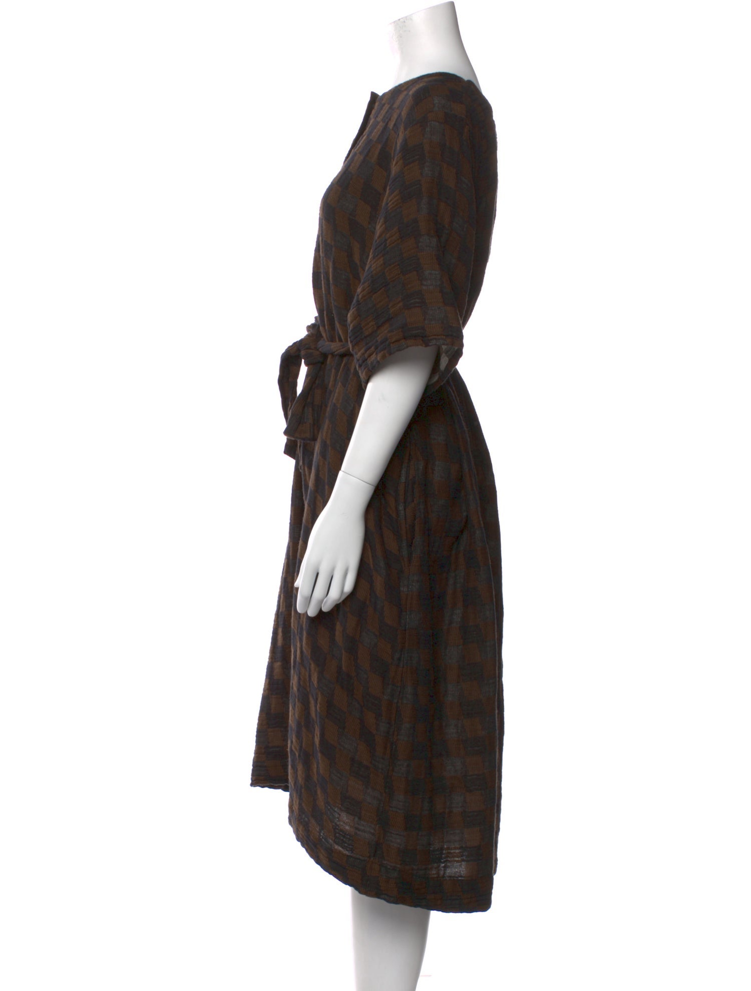 Ace & Jig Plaid Print Midi Length Dress