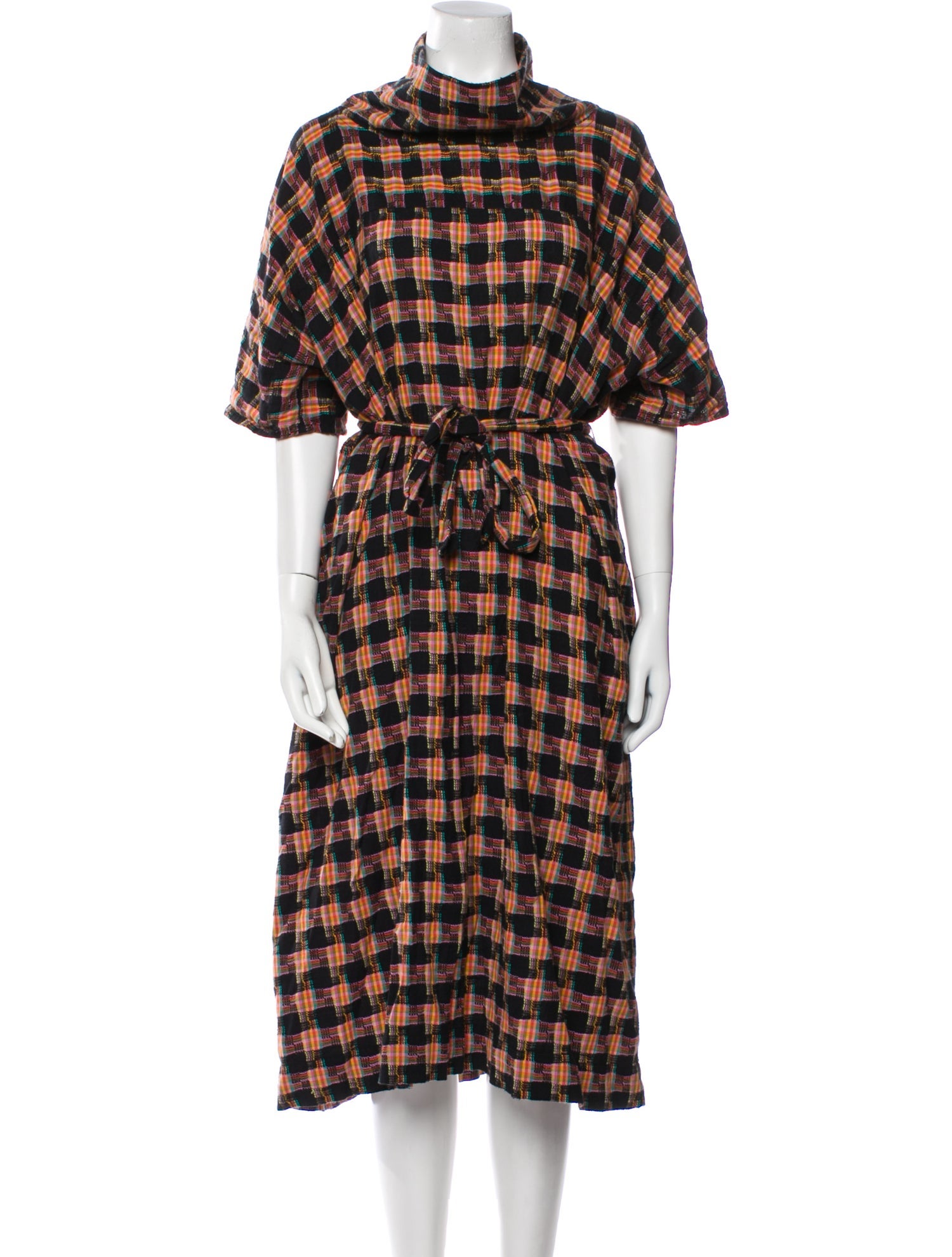 Ace & Jig Plaid Print Midi Length Dress