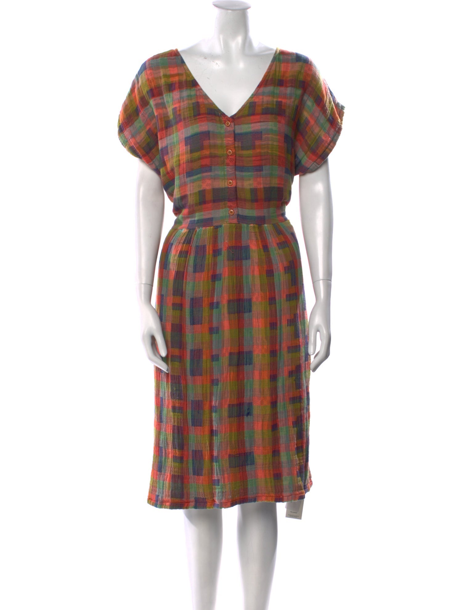Ace & Jig Plaid Print Midi Length Dress