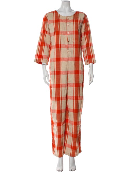 Ace & Jig Plaid Print Scoop Neck Jumpsuit