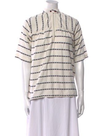 Ace & Jig Striped Mock Neck Blouse