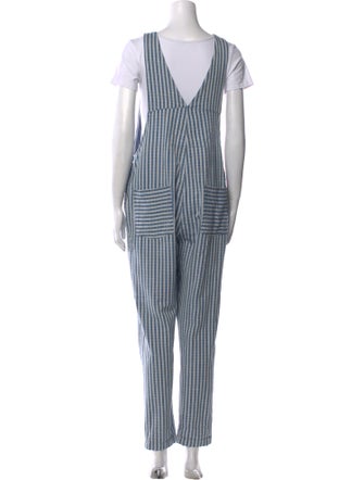 Ace & Jig Striped Square Neckline Jumpsuit