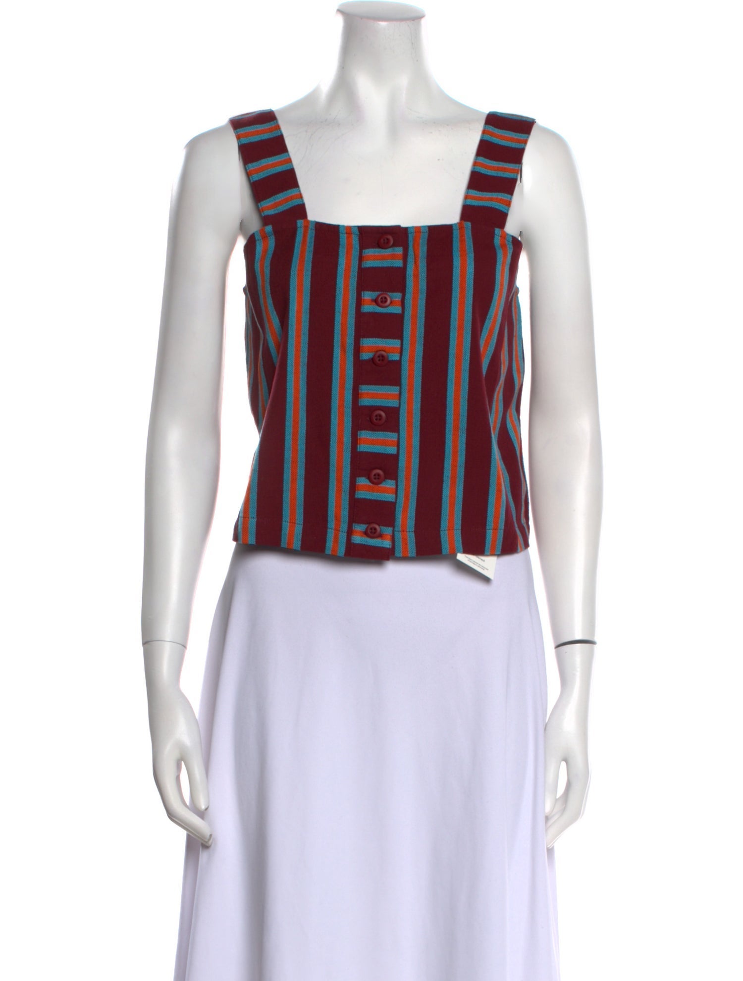 Ace & Jig Striped Square Neckline Crop Top w/ Tags