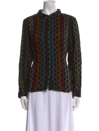 Ace & Jig Printed Long Sleeve Button-Up Top