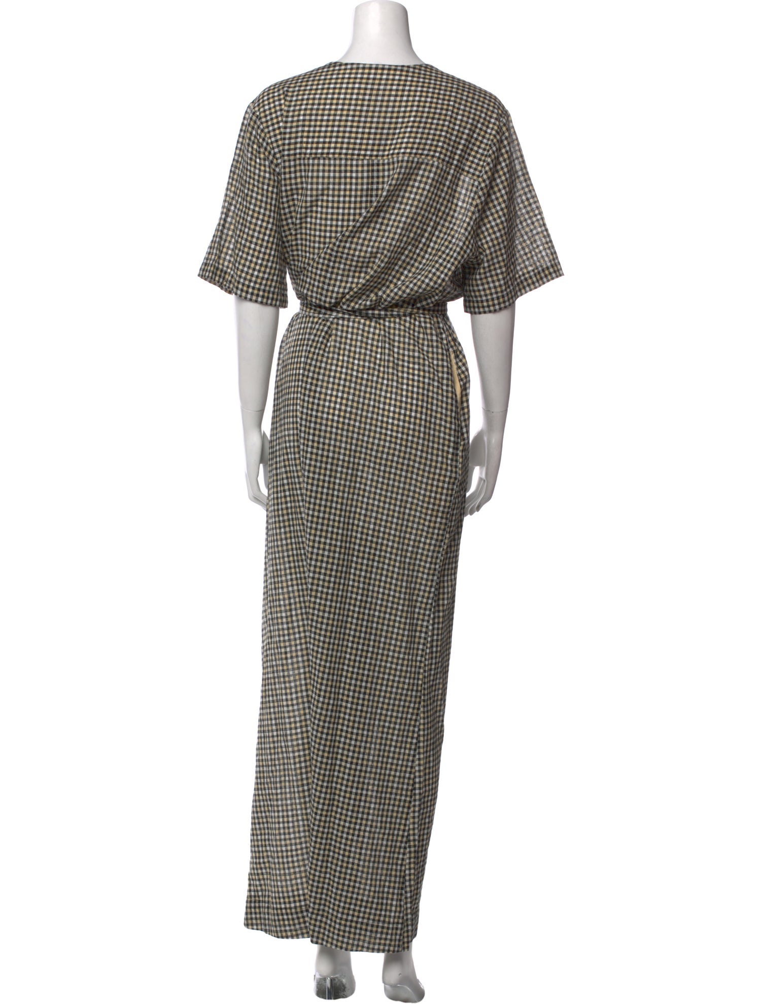 Ace & Jig Plaid Print V-Neck Jumpsuit