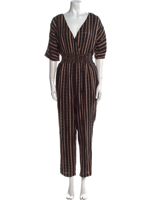 Ace & Jig Striped Plunge Neckline Jumpsuit