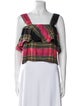 Ace & Jig Plaid Print Square Neckline Crop Top