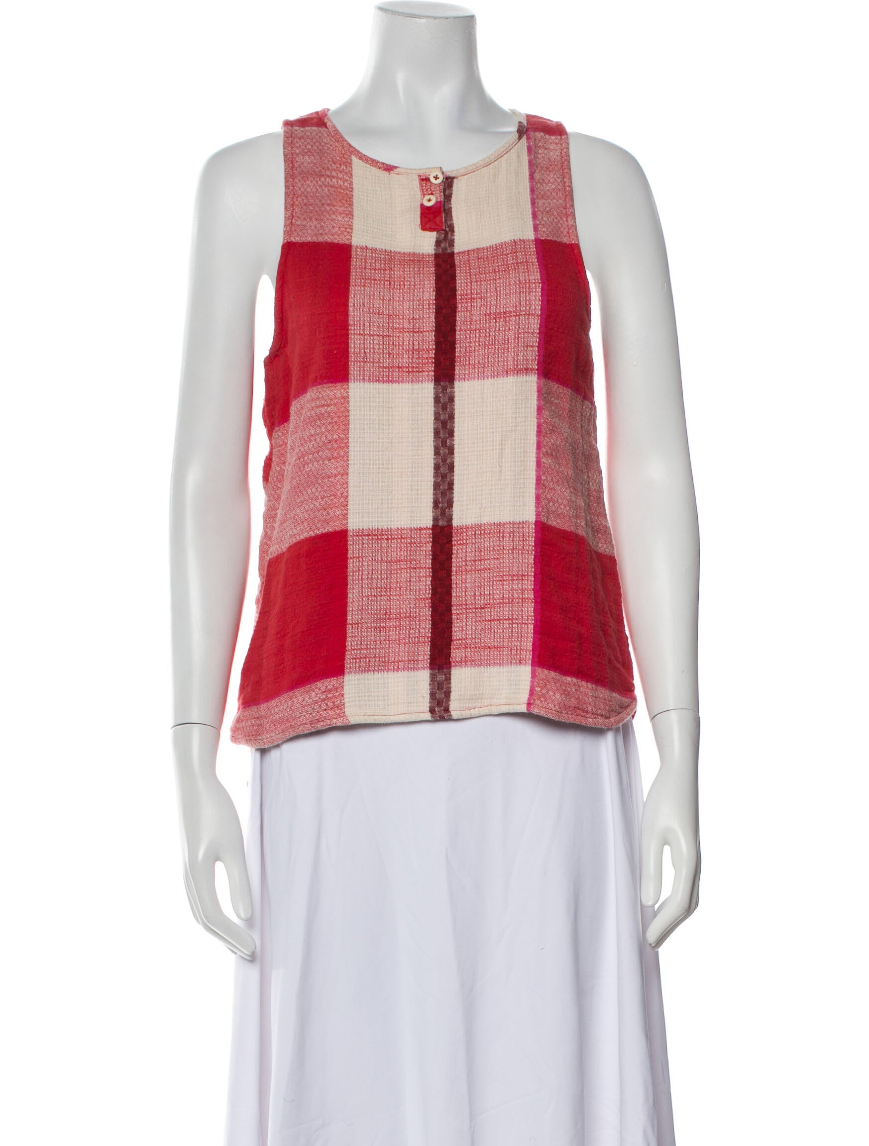 Ace & Jig Plaid Print Crew Neck Top