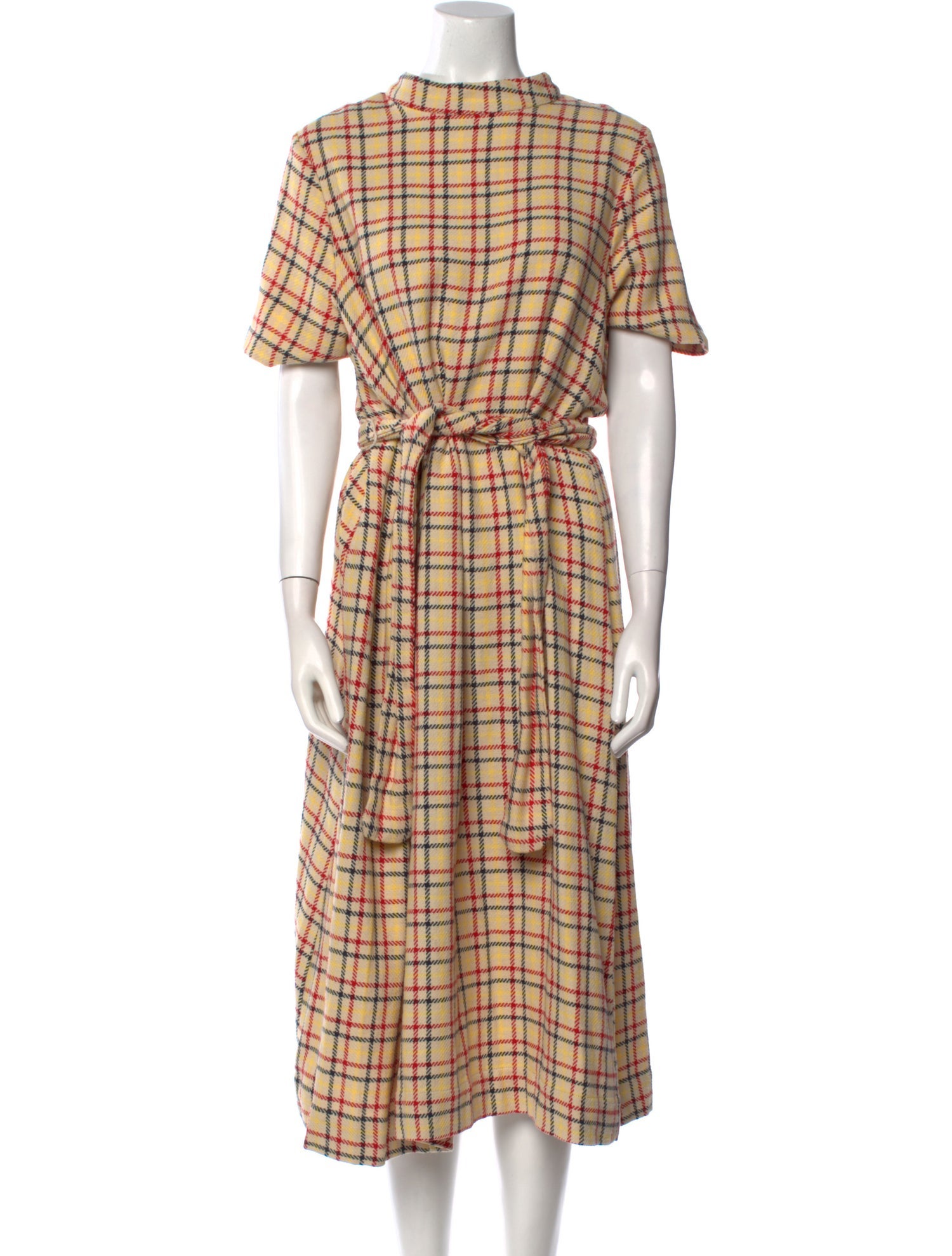 Ace & Jig Plaid Print Midi Length Dress