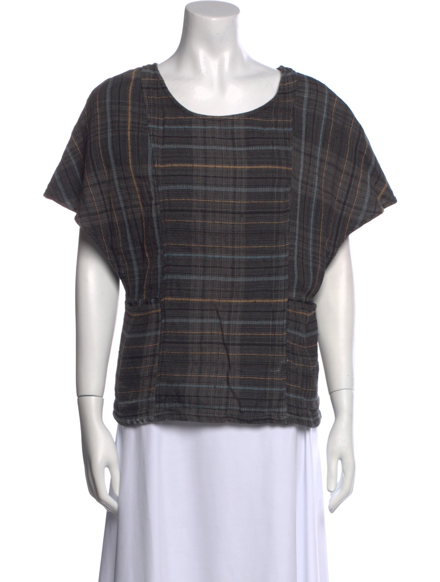 Ace & Jig Plaid Print Scoop Neck T-Shirt