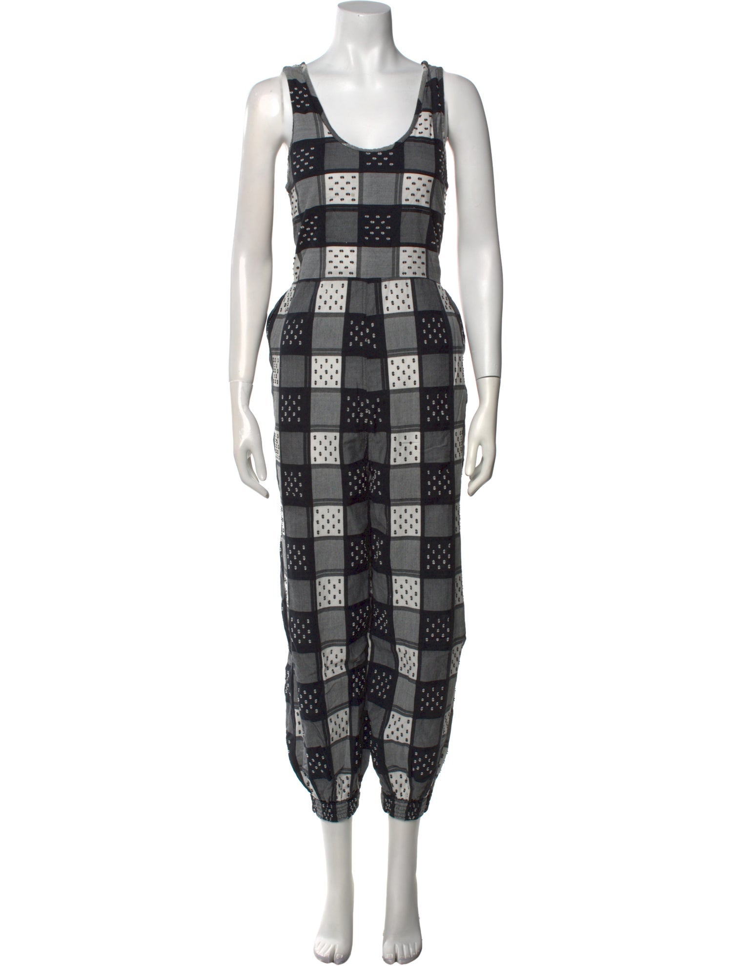 Ace & Jig Plaid Print Scoop Neck Jumpsuit