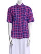 Ace & Jig Plaid Print Short Sleeve Button-Up Top