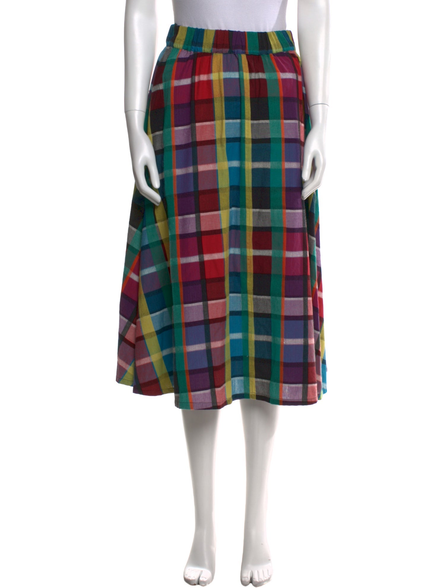 Ace & Jig Plaid Print Midi Length Skirt
