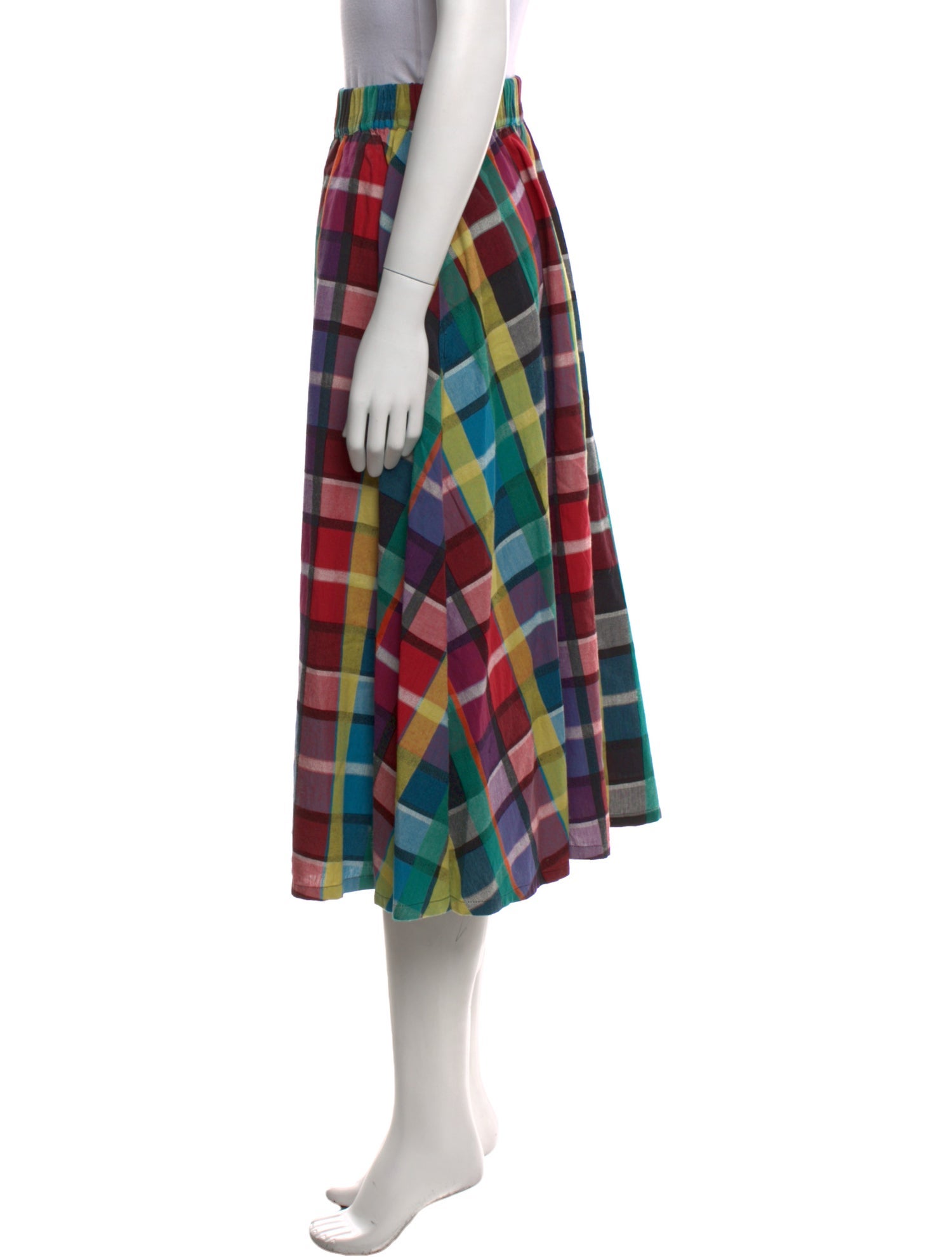 Ace & Jig Plaid Print Midi Length Skirt