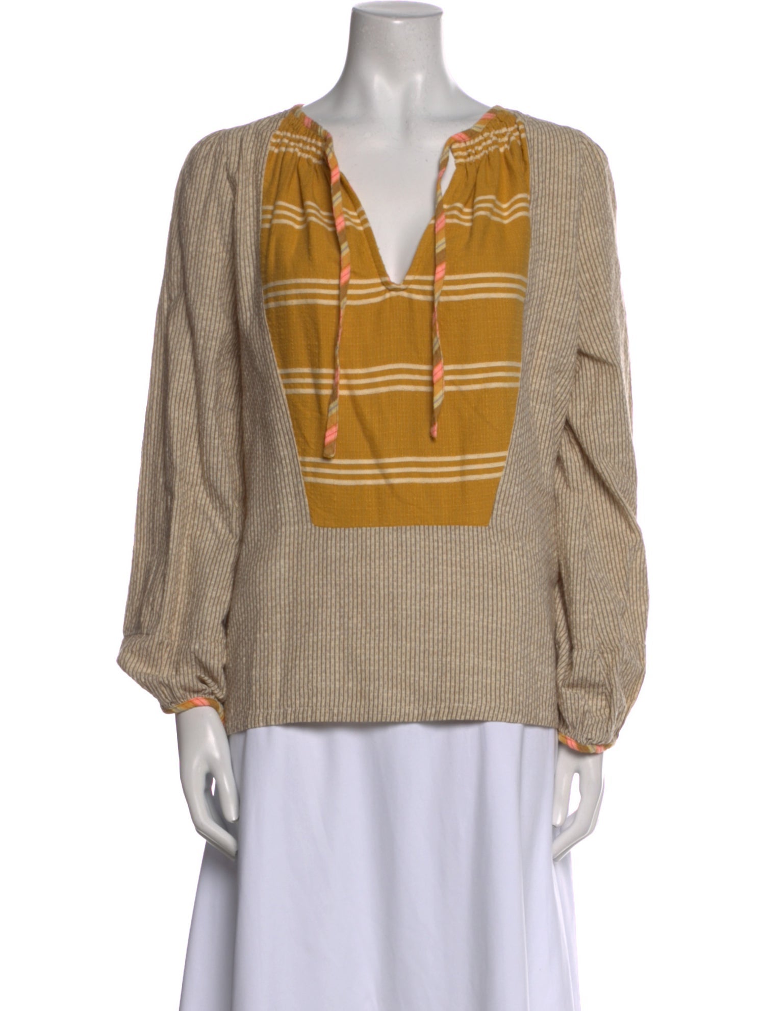 Ace & Jig Plaid Print V-Neck Blouse