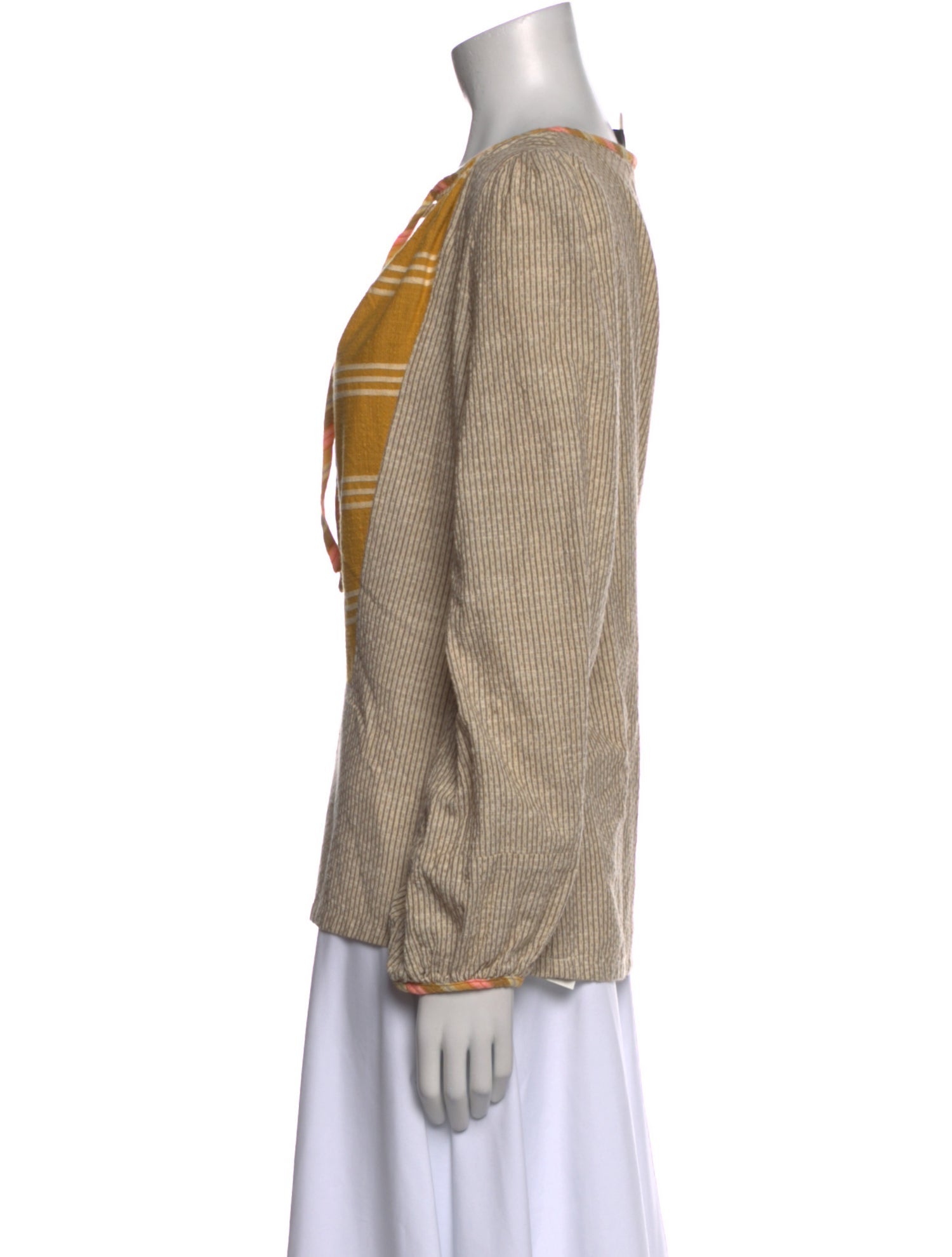 Ace & Jig Plaid Print V-Neck Blouse