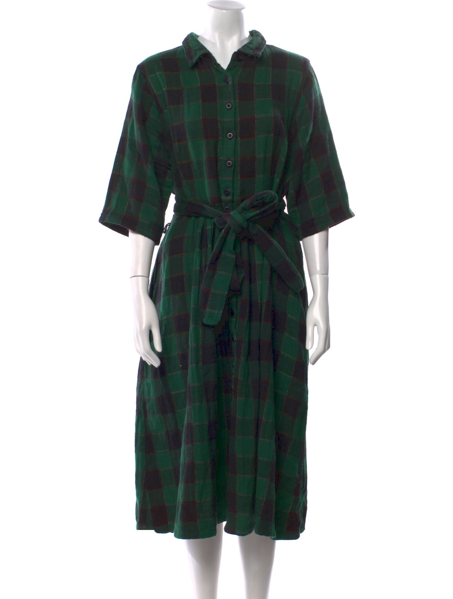 Ace & Jig Plaid Print Midi Length Dress