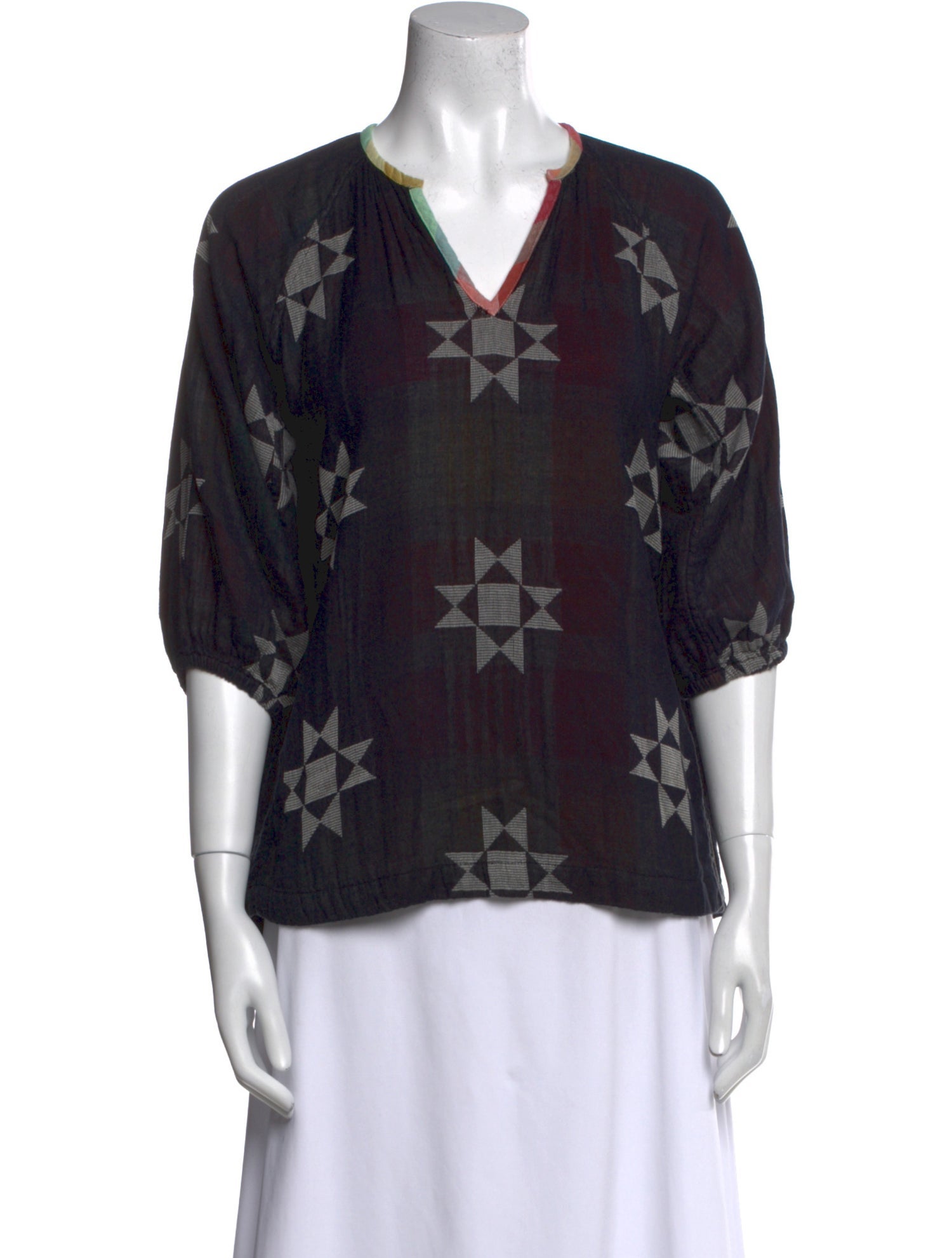 Ace & Jig Printed V-Neck Blouse