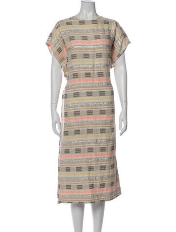 Pre-owned Ace & Jig Striped Midi Length Dress In Multi