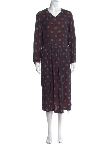 Pre-owned Ace & Jig Printed Long Dress In Red