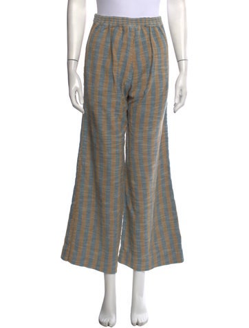 Pre-owned Ace & Jig Striped Wide Leg Pants In Blue/neutrals