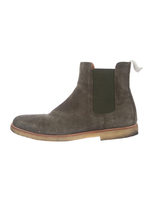 Common Projects Suede Chelsea Boots Green