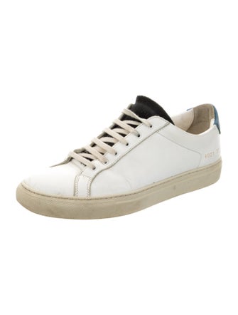 Common Projects Leather Colorblock Pattern Sneakers