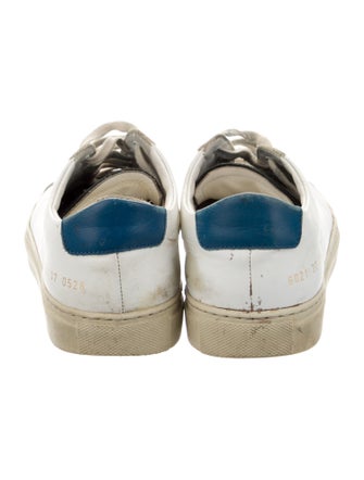 Common Projects Leather Colorblock Pattern Sneakers