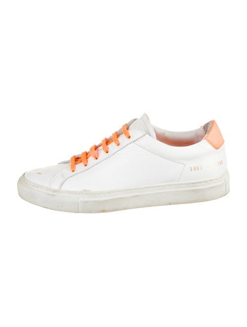 Common Projects Leather Colorblock Pattern Sneakers