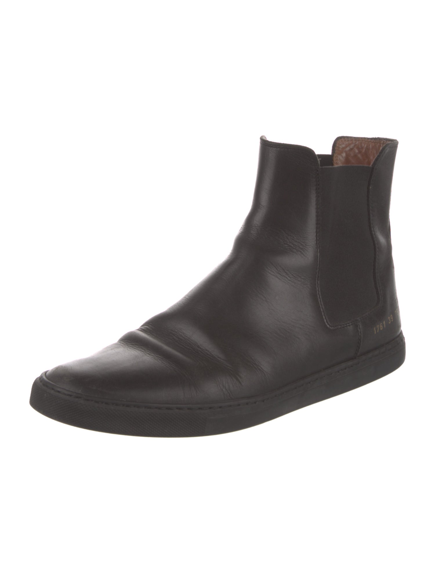 Common Projects Leather Grosgrain Trim Chelsea Boots