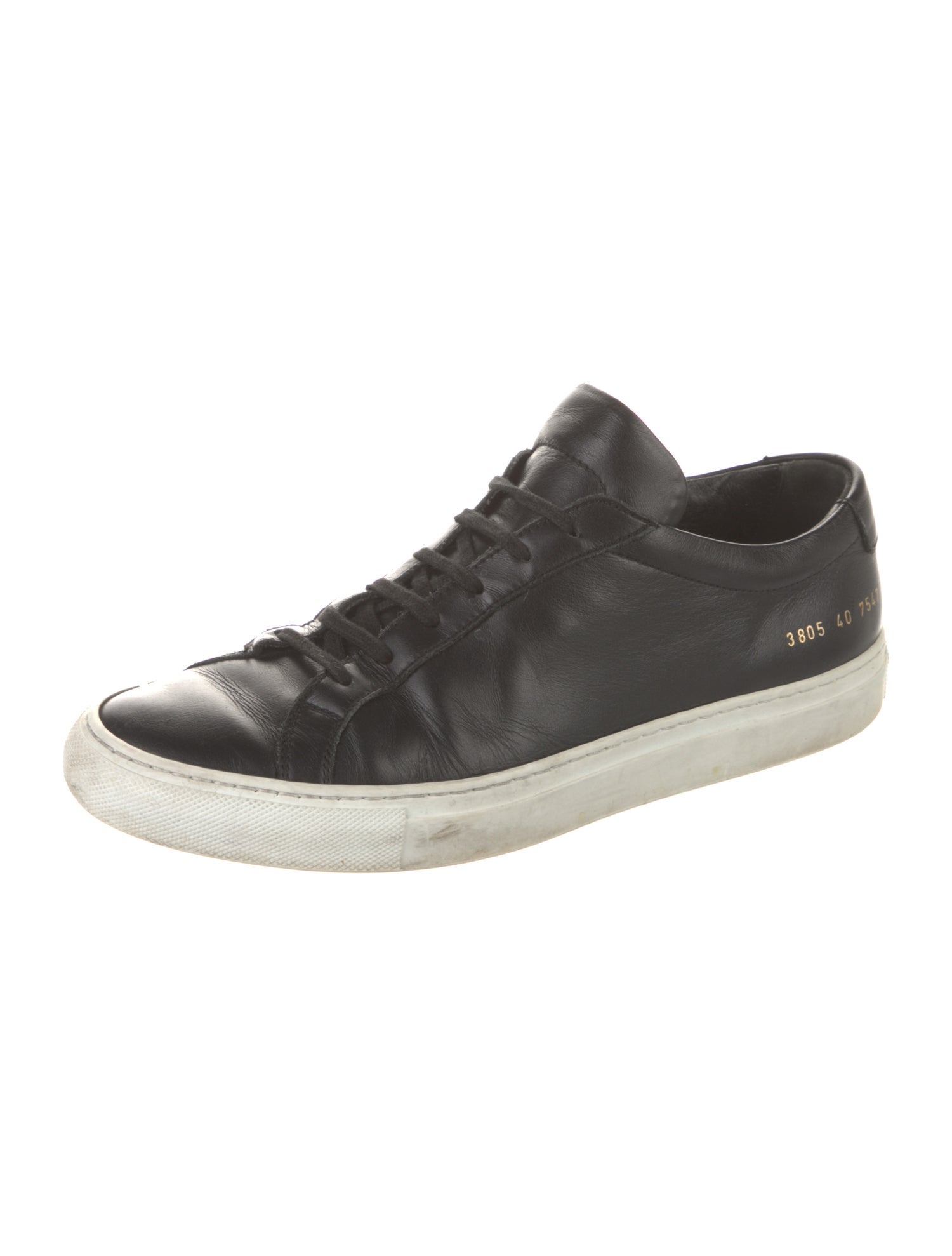 Common Projects Leather Colorblock Pattern Sneakers