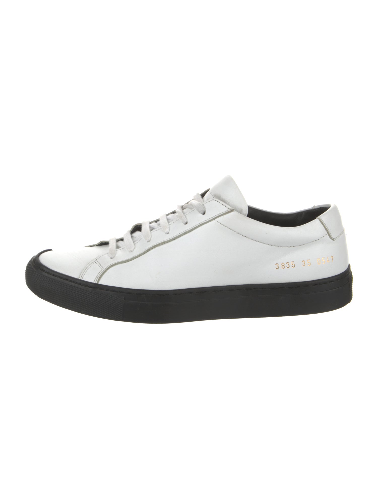 Common Projects Leather Colorblock Pattern Sneakers