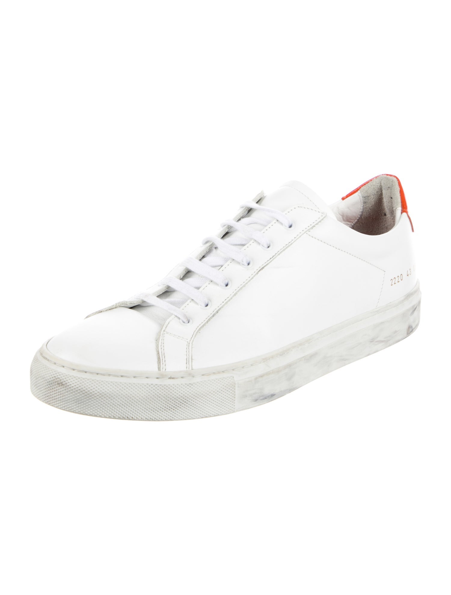 Common Projects Leather Graphic Print Sneakers