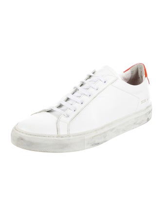Common Projects Leather Graphic Print Sneakers