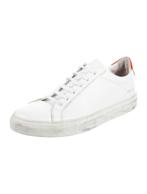 Common Projects Leather Graphic Print Sneakers