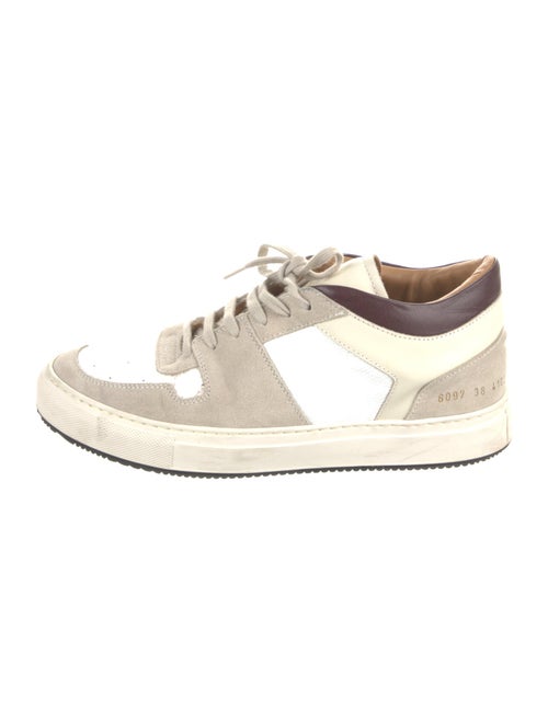 Common Projects Leather Colorblock Pattern Sneakers