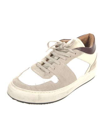 Common Projects Leather Colorblock Pattern Sneakers