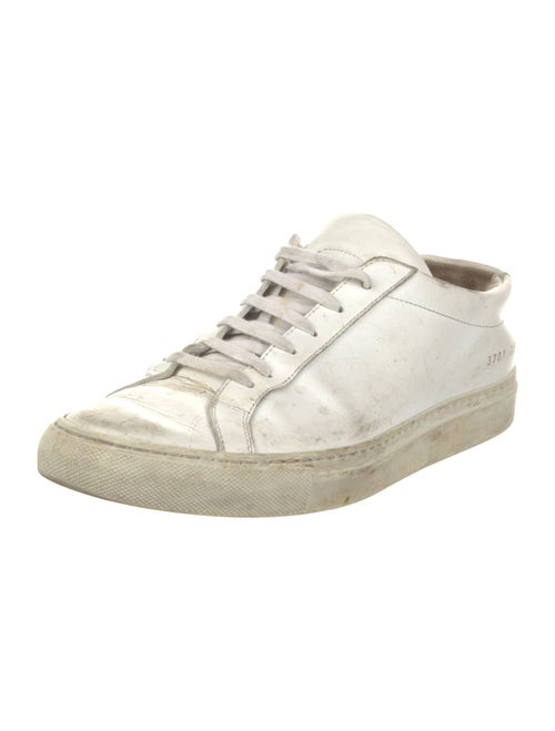 Common Projects Leather Embroidered Accent Sneakers