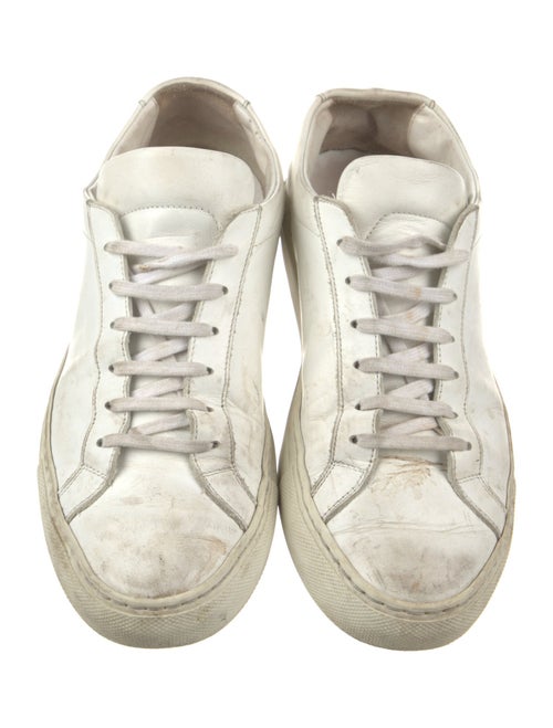 Common Projects Leather Embroidered Accent Sneakers