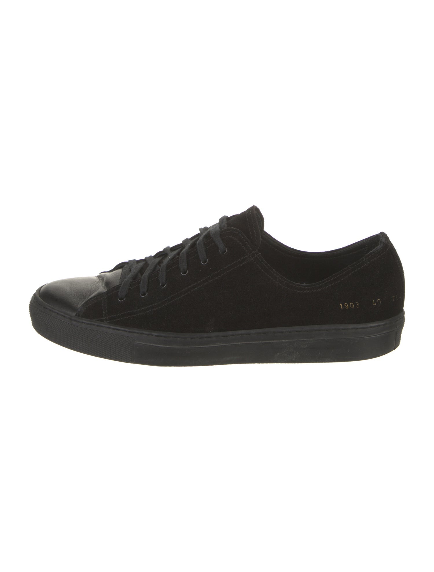 Common Projects Suede Leather Trim Embellishment Sneakers