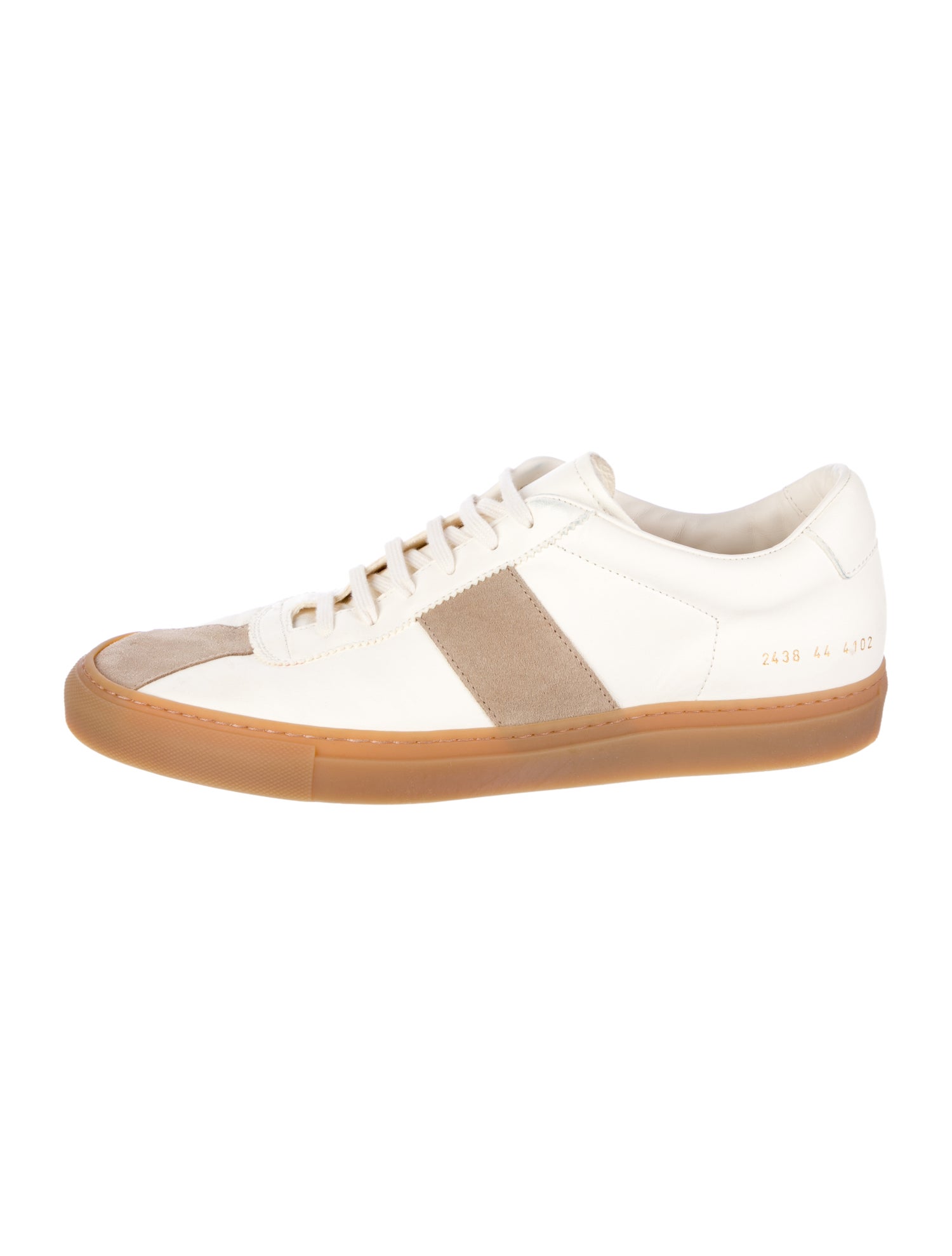 Common Projects Leather Colorblock Pattern Sneakers